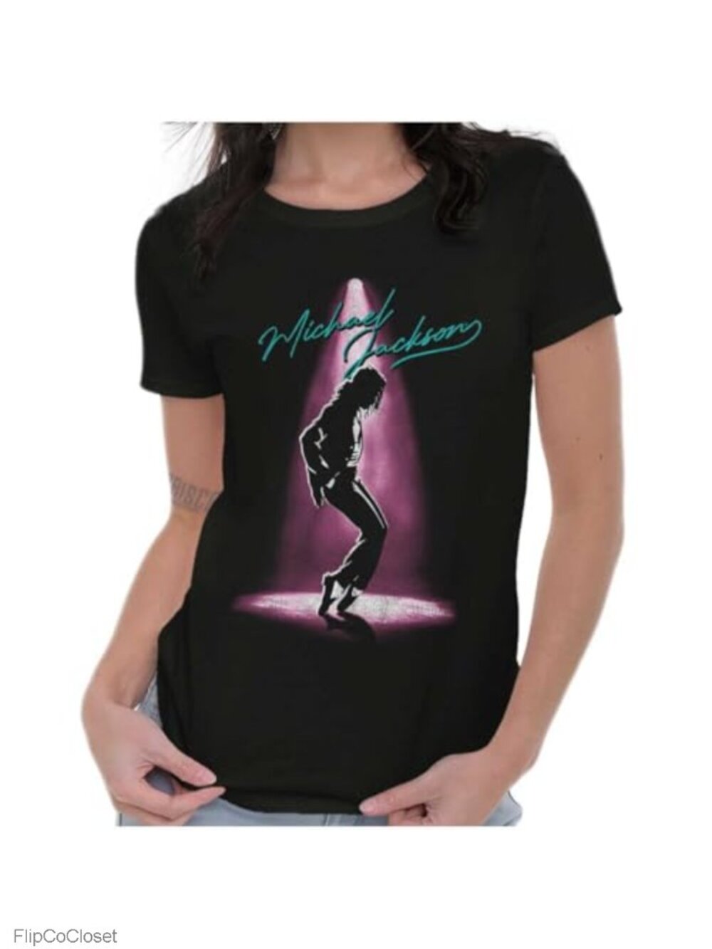 Michael Jackson Toe Stand Dance Graphic Tee Semi Fitted